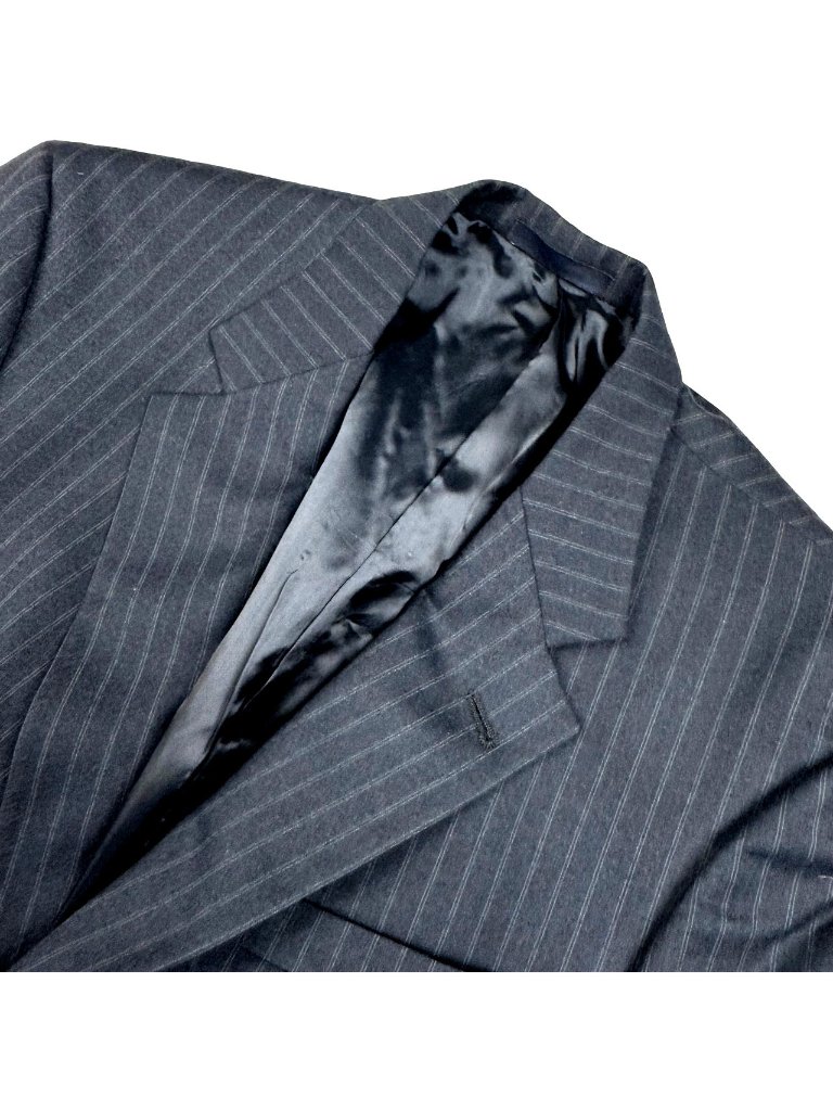 Burberry Men’s Wool Flannel 2-Button Blazer Jacket Blue Chalk Stripe 43l